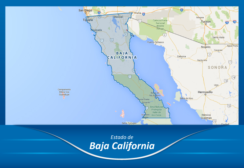 Fletes de la Ciudad de México a Baja California